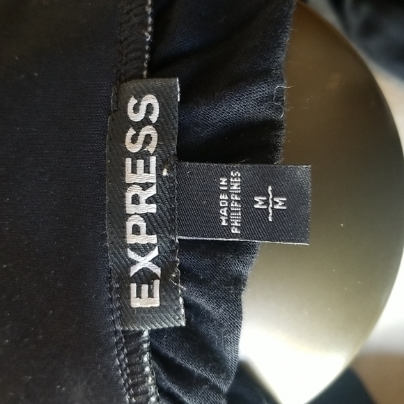 Express Deep Drape Black Tunic - Picture 6 of 6